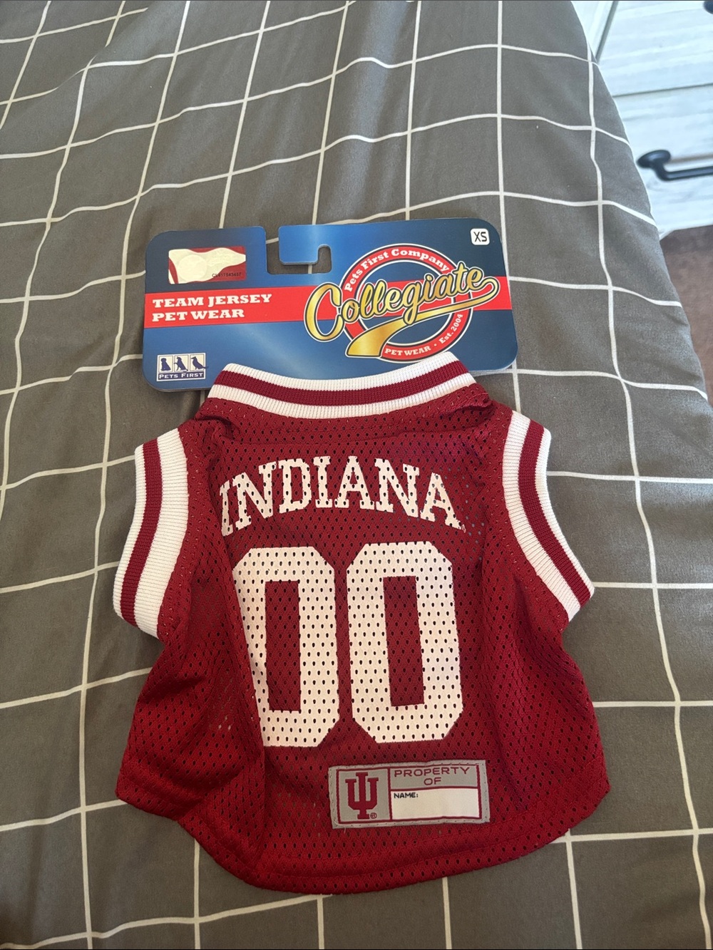 Collegiate Indiana Red Pet Jersey - Team Dog Shirt